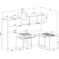 Respekta Winkelküche KBL280ESRS 280 Cm Rot-Eiche Sonoma Sägerau Nachbildung 20 Respekta Winkelküche KBL280ESRS 280 Cm Rot-Eiche Sonoma Sägerau Nachbildung -Obi Kuche Geschaft 6861884 KBL280ESRS 03