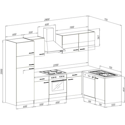 Respekta Winkelküche KBL280ESRS 280 Cm Rot-Eiche Sonoma Sägerau Nachbildung 6 Respekta Winkelküche KBL280ESRS 280 Cm Rot-Eiche Sonoma Sägerau Nachbildung – Bild 4