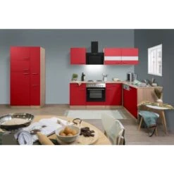 Respekta Winkelküche KBL310ESRS 310 Cm Rot-Eiche Sonoma Sägerau Nachbildung -Obi Kuche Geschaft 6861900 KBL310ESRS 03