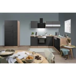 Respekta Winkelküche KBL310ESGS 310 Cm Grau-Eiche Sonoma Sägerau Nachbildung -Obi Kuche Geschaft 6861918 KBL310ESGS 02