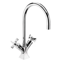 Sanitop-Wingenroth Zweigriff-Küchenarmatur Corvetto Chrom