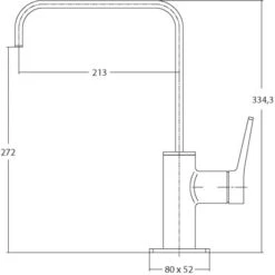 Sanitop-Wingenroth Küchenarmatur Pero Chrom -Obi Kuche Geschaft 687982 3711 2