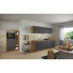 Held Möbel Küchenzeile 330 Cm Matt Grau-Wotaneiche Ohne E-Geräte -Obi Kuche Geschaft 68 11016600 1022.6293 3c 1