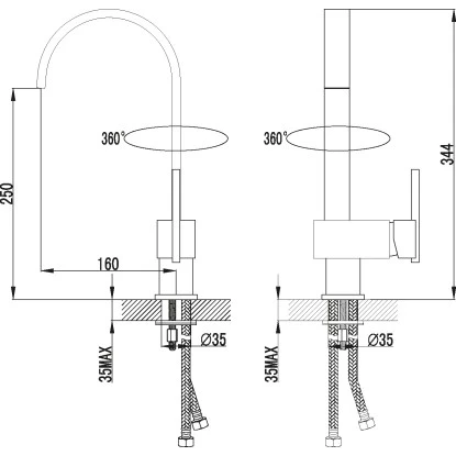 Sanitop-Wingenroth Küchenarmatur Cimiano Chrom 4 Sanitop-Wingenroth Küchenarmatur Cimiano Chrom – Bild 2