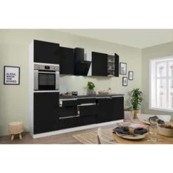 Respekta Küchenzeile Ohne E-Geräte 280 Cm Grifflos Schwarz Hochglanz-Weiß 8 Respekta Küchenzeile Ohne E-Geräte 280 Cm Grifflos Schwarz Hochglanz-Weiß -Obi Kuche Geschaft 6980502 4384 3
