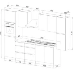 Respekta Küchenzeile Ohne E-Geräte 320 Cm Grifflos Weiß Hochglanz -Obi Kuche Geschaft 6980809 4384 2