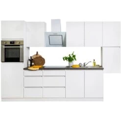 Respekta Küchenzeile Ohne E-Geräte 320 Cm Grifflos Weiß Hochglanz -Obi Kuche Geschaft 6980809 4384 4