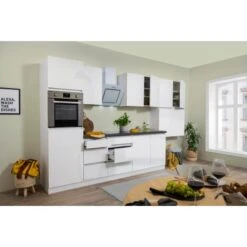 Respekta Küchenzeile Ohne E-Geräte 370 Cm Grifflos Weiß Hochglanz -Obi Kuche Geschaft 6981195 4384 3