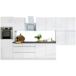 Respekta Küchenzeile Ohne E-Geräte 370 Cm Grifflos Weiß Hochglanz -Obi Kuche Geschaft 6981195 4384 4