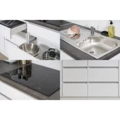 Respekta Küchenzeile Ohne E-Geräte 370 Cm Grifflos Weiß Hochglanz -Obi Kuche Geschaft 6981195 4384 5