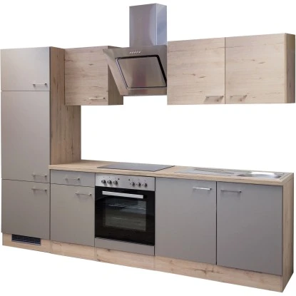 Flex-Well Exclusiv Küchenzeile Arizona 270 Cm Quarz Cubanit-San Remo Eiche Hell 5 Flex-Well Exclusiv Küchenzeile Arizona 270 Cm Quarz Cubanit-San Remo Eiche Hell – Bild 3