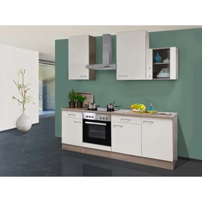 Flex-Well Exclusiv Küchenzeile Eico 220 Cm Magnolienweiß-Tennessee Eiche 3 Flex-Well Exclusiv Küchenzeile Eico 220 Cm Magnolienweiß-Tennessee Eiche