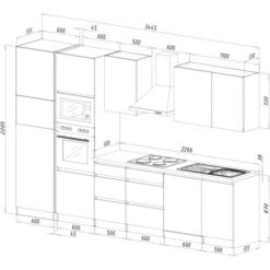 Respekta Premium Küchenzeile GLRP345HESGGKEOES Grifflos 345 Cm Grau Eiche NB -Obi Kuche Geschaft 7014715 4384 2
