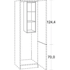 Optifit Oberschrankregal Salo214 30 Cm Weiß Zum Einbau In Hochschrank -Obi Kuche Geschaft 701925 3193 2