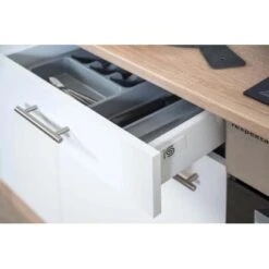 Respekta Küchenzeile Ohne E-Geräte 300 Cm Weiß-Eiche Sägerau -Obi Kuche Geschaft 7053358 4384 LBKB300ESW 14