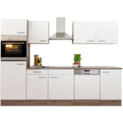 Respekta Küchenzeile Ohne E-Geräte 280 Cm Weiß Seidengl.-Eiche York -Obi Kuche Geschaft 7053788 4384 LBKB280EYW 04