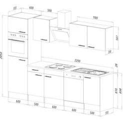 Respekta Küchenzeile Ohne E-Geräte 280 Cm Grau Seidengl.-Eiche York 8 Respekta Küchenzeile Ohne E-Geräte 280 Cm Grau Seidengl.-Eiche York -Obi Kuche Geschaft 7053846 4384 LBKB280EYG 03