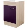 Flex-Well Exclusiv Spülen-Unterschrank Focus 50 Cm Akazie-Aubergine-Akazie -Obi Kuche Geschaft 7361157 4051 spu50 focus