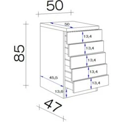 Flex-Well Classic Schubkastenschrank Speed 50 Cm Weiß -Obi Kuche Geschaft 736259 4051 5