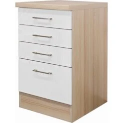 Flex-Well Exclusiv Schubkastenschrank Abaco 50 Cm Perlmutt