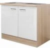Flex-Well Exclusiv Spülenunterschrank Abaco 100 Cm Perlmutt Glänzend-Akazie -Obi Kuche Geschaft 7363732 4051 dspu100 abaco