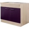 Flex-Well Exclusiv Spülenunterschrank Focus 100 Cm Akazie-Aubergine-Akazie -Obi Kuche Geschaft 7363849 4051 dspu100 focus