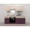 Flex-Well Exclusiv Küchenzeile Focus 210 Cm Akazie Nachbildung Aubergine -Obi Kuche Geschaft 7370810 picture 1