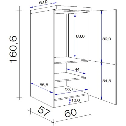 Flex-Well Exclusiv Kühlschrank-Einbauschrank Vintea Mit Kühlschrank EEK: F 5 Flex-Well Exclusiv Kühlschrank-Einbauschrank Vintea Mit Kühlschrank EEK: F – Bild 3