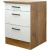 Flex-Well Exclusiv Auszugsunterschrank Vintea 60 Cm Magnolie Matt-Lancelot Oak -Obi Kuche Geschaft 756426 4051 USA60Vintea K