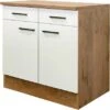 Flex-Well Exclusiv Unterschrank Vintea 80 Cm Magnolie Matt - Lancelot Oak -Obi Kuche Geschaft 756437 4051 US80Vintea K