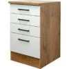 Flex-Well Exclusiv Schubkastenunterschrank Vintea 50 Cm Magnolie Matt-L. Oak 1 Flex-Well Exclusiv Schubkastenunterschrank Vintea 50 Cm Magnolie Matt-L. Oak -Obi Kuche Geschaft 756445 4051 USSA50Vintea K