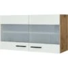 Flex-Well Exclusiv Glas-Oberschrank Vintea 100 Cm Magnolie Matt - Lancelot Oak -Obi Kuche Geschaft 756461 4051 HGH100Vintea K