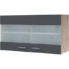 Flex-Well Exclusiv Glas-Oberschrank Morena 100 Cm Basaltgrau Matt-San Remo Eiche 2 Flex-Well Exclusiv Glas-Oberschrank Morena 100 Cm Basaltgrau Matt-San Remo Eiche -Obi Kuche Geschaft 756496 4051 hgh100morena
