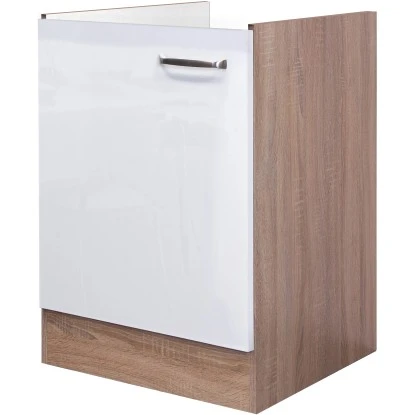 Flex-Well Exclusiv Spülenunterschrank Valero 50 Cm Hochglanz Weiß-Sonoma Eiche 3 Flex-Well Exclusiv Spülenunterschrank Valero 50 Cm Hochglanz Weiß-Sonoma Eiche