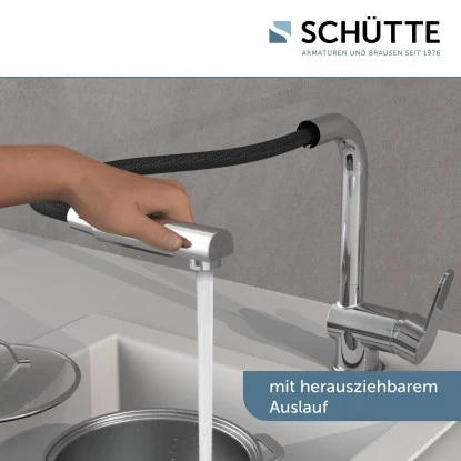 Schütte Spültischarmatur Mit Herausziehbarem Auslauf London Chrom 14 Schütte Spültischarmatur Mit Herausziehbarem Auslauf London Chrom – Bild 12