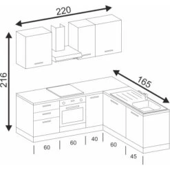 Marinelli Cucine Winkelküche Penelope 220 Cm + 165 Cm Eiche-Weiß-Steingrau 16 Marinelli Cucine Winkelküche Penelope 220 Cm + 165 Cm Eiche-Weiß-Steingrau -Obi Kuche Geschaft 7696040 2657 4