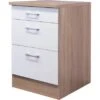 Flex-Well Classic Auszugsunterschrank Florida 60 Cm Weiß - Sonoma Eiche -Obi Kuche Geschaft 775845 4051 usa60florida2