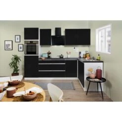 Respekta Premium Winkelküche Grifflos 280 Cm Schwarz Hochglanz-Weiß -Obi Kuche Geschaft 7795073 4384 GLRPL280HWS 2