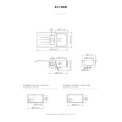 Respekta By Schock Granit-Einbauspüle Orlando 100 X 50 Cm 1,5 Becken Betongrau -Obi Kuche Geschaft 784294 4384 Orlando1.5G 02