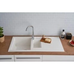 Respekta Einbauspüle Mineralite Houston 100 Cm X 50 Cm Weiß -Obi Kuche Geschaft 793 4384 HOUSTON100X50W 11