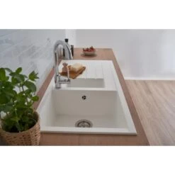 Respekta Einbauspüle Mineralite Houston 100 Cm X 50 Cm Weiß -Obi Kuche Geschaft 793 4384 HOUSTON100X50W 12