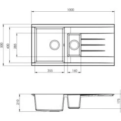 Respekta Einbauspüle Mineralite Houston 100 Cm X 50 Cm Weiß -Obi Kuche Geschaft 793 4384 HOUSTON100X50W 15