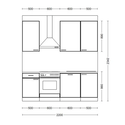 Flex-Well Küchenzeile Lara 220 Cm Anthrazit-San Remo Eiche Hell 12 Flex-Well Küchenzeile Lara 220 Cm Anthrazit-San Remo Eiche Hell – Bild 10