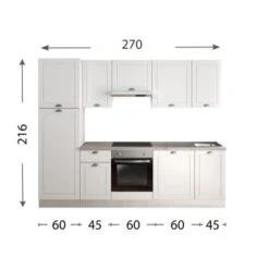 Marinelli Cucine Küchenzeile Anastasia 270 Cm Vormontiert Weiß Mat-Eiche Grau 22 Marinelli Cucine Küchenzeile Anastasia 270 Cm Vormontiert Weiß Mat-Eiche Grau -Obi Kuche Geschaft 806812157952 2675 05