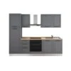 Marinelli Cucine Küchenzeile Liliane 270 Cm Vormontiert Anthrazit-Eiche Hell -Obi Kuche Geschaft 806891866417 2675 02