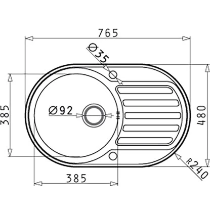 Pyramis Einbauspüle SR Mini Edelstahl 4 Pyramis Einbauspüle SR Mini Edelstahl – Bild 2