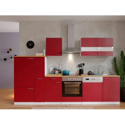 Respekta Küchenzeile KB310WRC 310 Cm Rot-Weiß 5 Respekta Küchenzeile KB310WRC 310 Cm Rot-Weiß – Bild 3