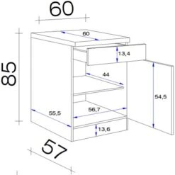 Flex-Well Exclusiv Unterschrank Capri 60 Cm Schwarz Matt-Endgrain Oak 9 Flex-Well Exclusiv Unterschrank Capri 60 Cm Schwarz Matt-Endgrain Oak -Obi Kuche Geschaft 84070278 4051 VM US60 28mm