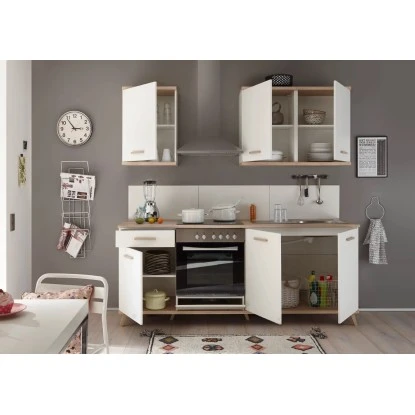 Respekta Premium Küchenzeile Retro BERP210RE 210 Cm Weiß 5 Respekta Premium Küchenzeile Retro BERP210RE 210 Cm Weiß – Bild 3