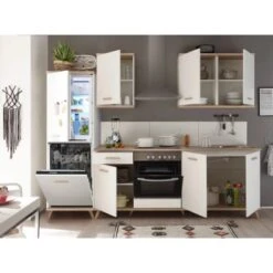 Respekta Premium Küchenzeile Retro BERP275RE 275 Cm Weiß -Obi Kuche Geschaft 8469249 4384 4